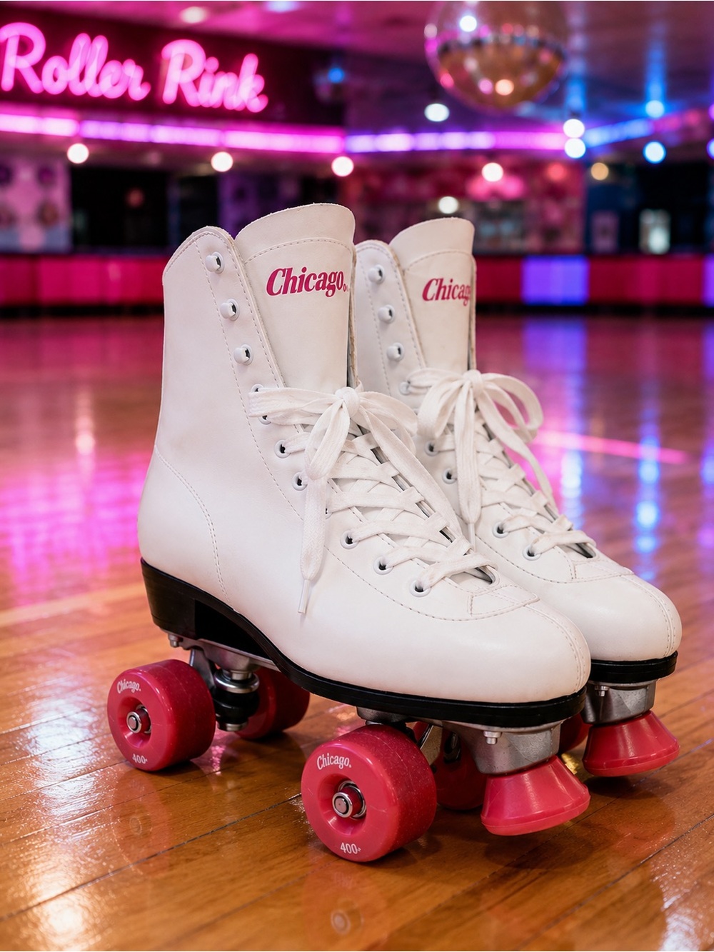 Chicago Roller‎ Skates White & Pink Women’s Sz 10